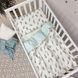 Сменный постельный комплект в кроватку для новорожденных Перо мята, 90х110 см