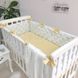 Стеганая защита из 4 частей в кроватку новорожденным Золотые короны, бортики без постели