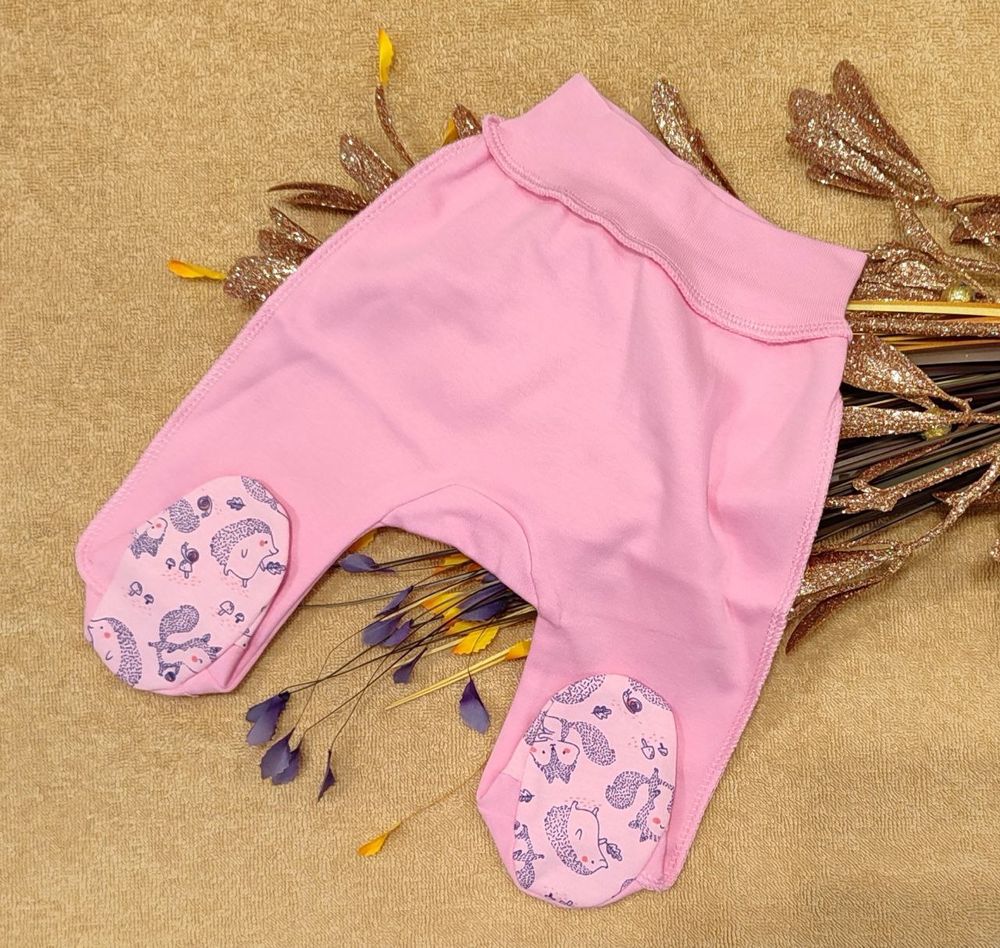 Комплект Ежики розовые три предмета для новорожденных, купить по лучшей цене 385 грн