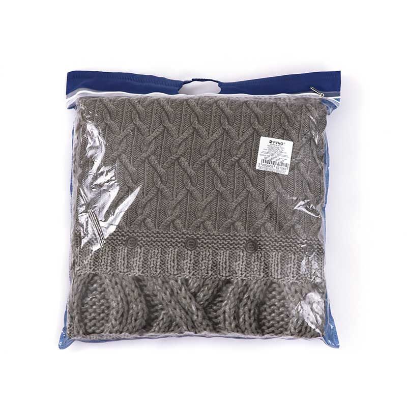 Комплект постельного белья Grey евро (50х70) фланель, Серый, 225 * 205, фланель