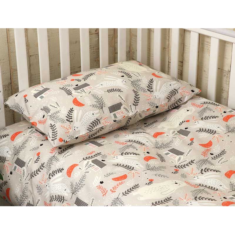 Сменный постельный комплект для малышей Зайченя фото, цена, описание