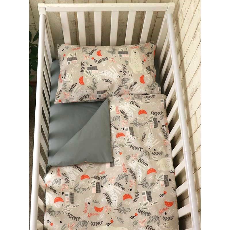 Сменный постельный комплект для малышей Зайченя фото, цена, описание
