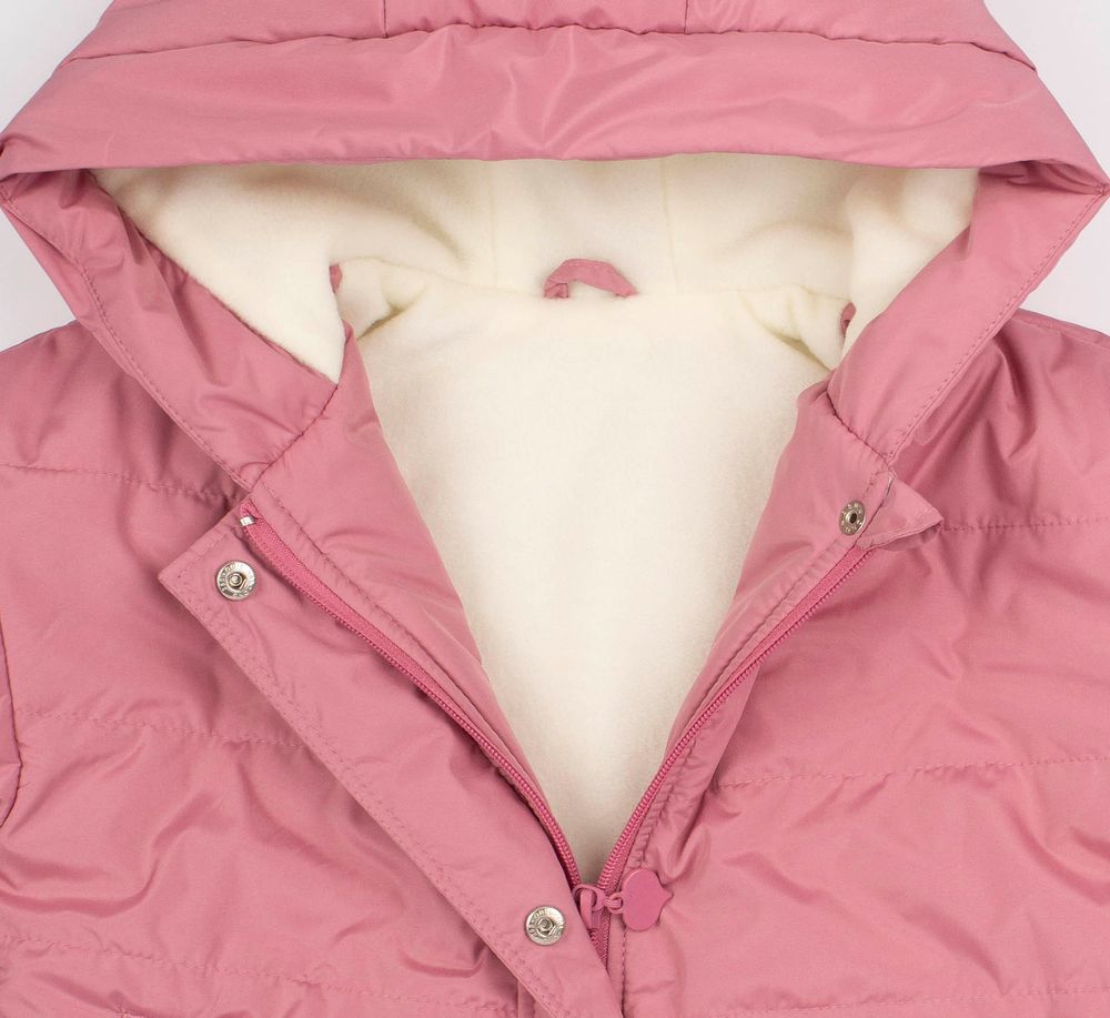 Дитяча куртка демісезонна I feel warm для дівчинки рожева, 98, Плащівка