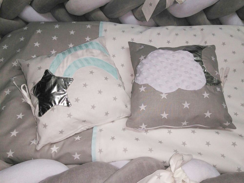 комплект у ліжечко коса облако Грета люкс з подушками