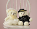 Мягкие игрушки медведи Жених и Невеста 25 см