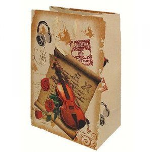 Подарочный пакет Ретро скрипка