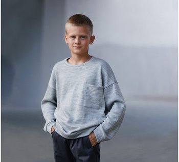 Дитячий світшот Urban Kids в'язаний трикотаж сірий