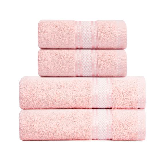 Махровое полотенце София 50 х 85 розовое, Розовый, 50х85