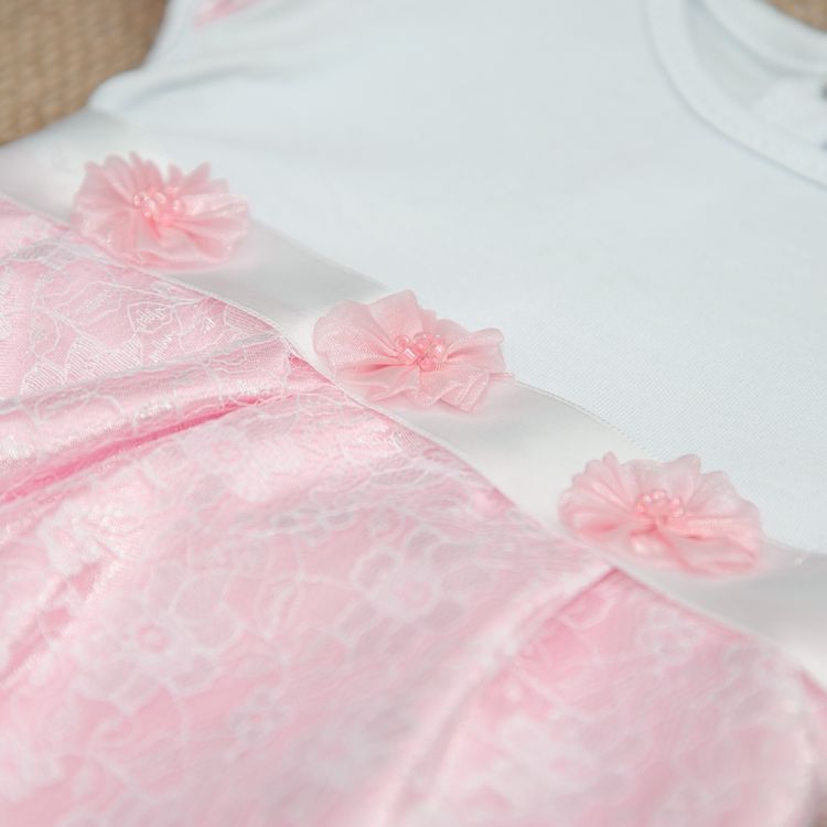 Летнее нарядное платье Фея для новорожденной розовое