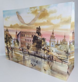 Бумажный пакет площадь Богдана Хмельницкого Киев, Большие, Символика Украины
