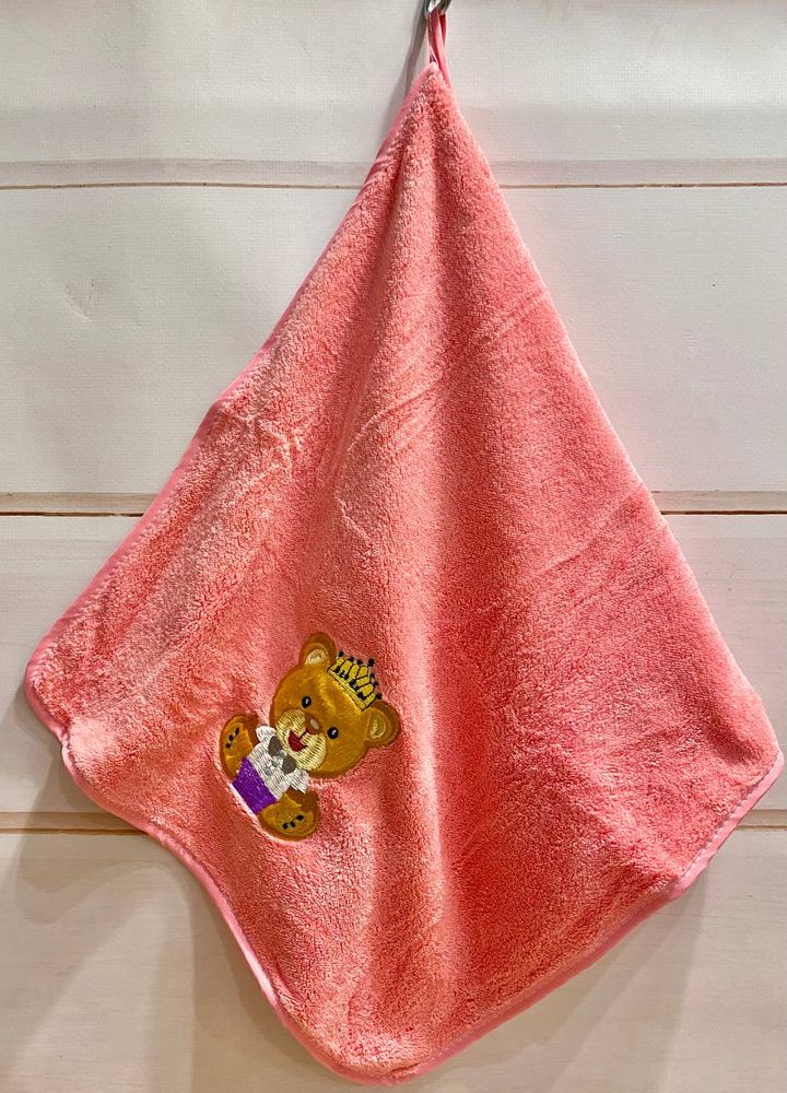 Детское полотенце Король Ведмедик в ассортименте, Розовый, Микрофибра