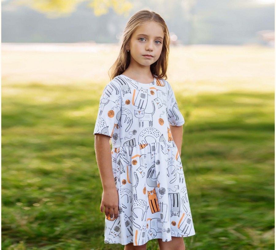 Детское платье Моє Зернятко для девочки супрем, 128, Супрем
