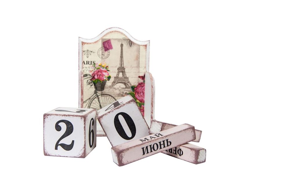 Фото, купить Набор для творчества "Декупаж "Вечный календарь-Париж", цена 239 грн