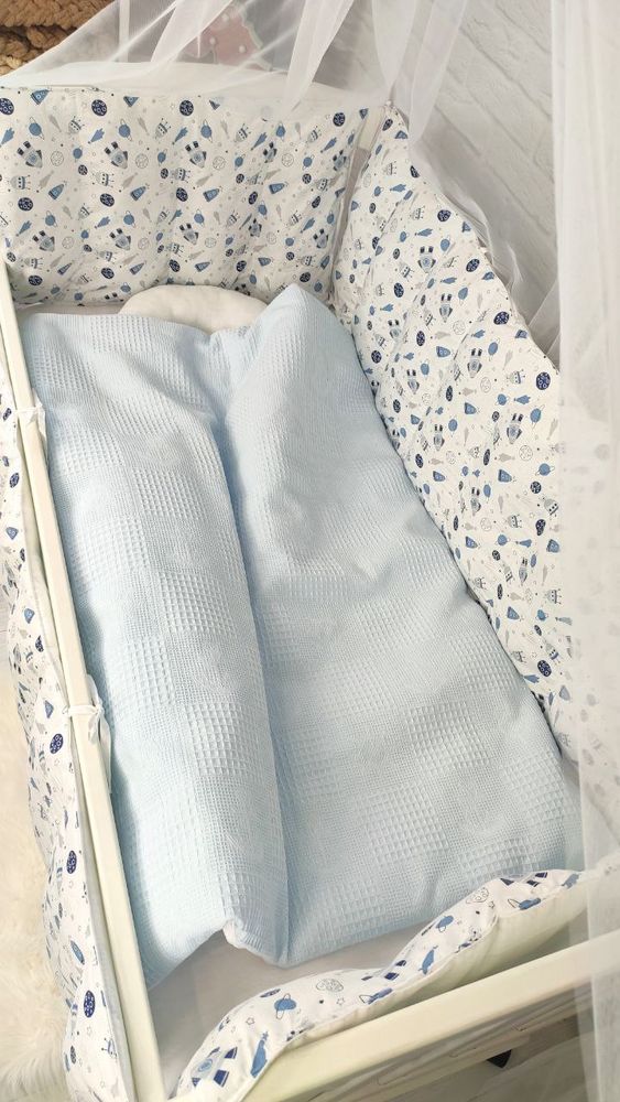 Комплект в ліжечко для новонародженого Космо, с балдахіном