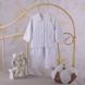 Хрестильний велюровий костюм СВЯТОСЛАВ для хлопчика білий, 74, Велюр, Костюм, комплект, Для хлопчика