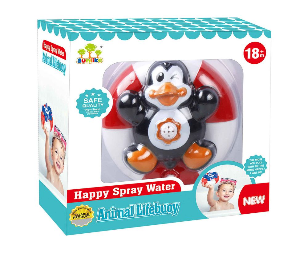 Фото, купити Іграшка для ванної пінгвіна, плаває, працює від батарей, ціна 295 грн
