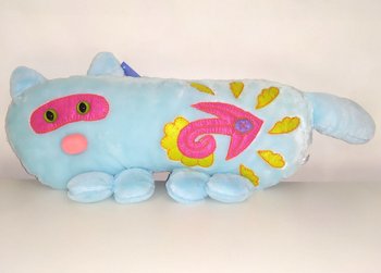 Подушка декоративна Кіт 41 см, Блакитний, М'які іграшки КОТИ, до 60 см, Подушки іграшки ІНТЕР'ЄРНІ, Подушки іграшки ДИТЯЧІ