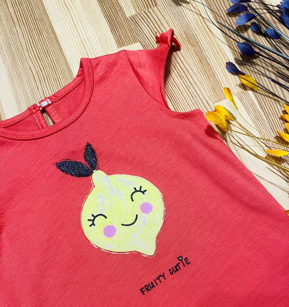 Боди - футболка Fruity Cutie супрем коралловый, 68, Супрем