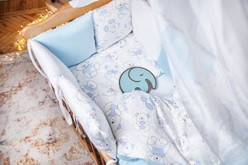 Сатиновий спальний набір в ліжечко для новонародженого Умка, без балдахіна