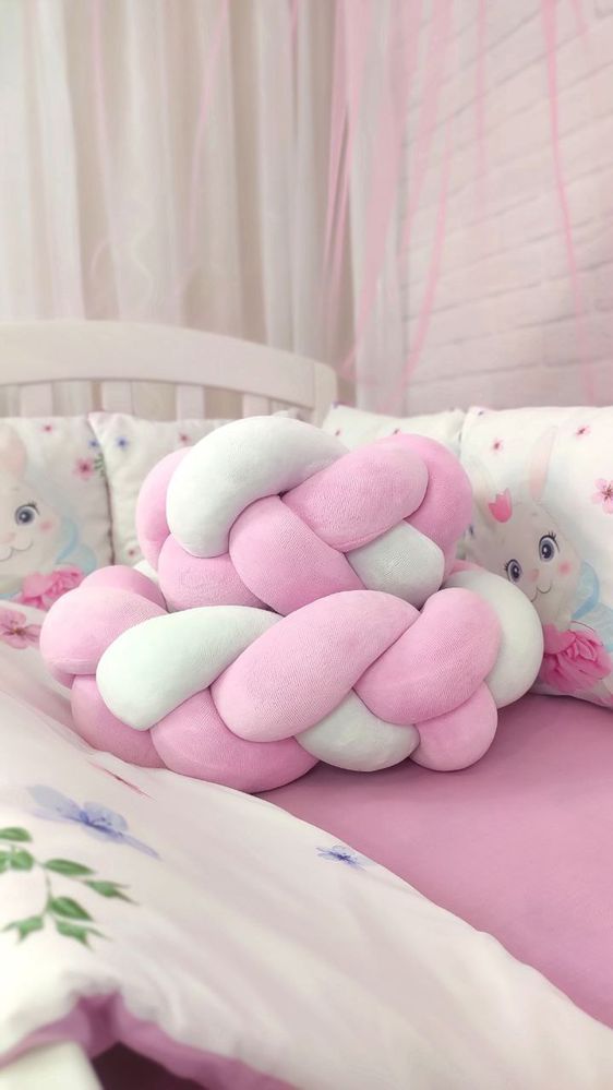 Дитячий спальний комплект з балдахіном Pink Bunny, с балдахіном