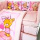 Постільний комплект в ліжечко Ведмежа Дівчинка рожева пудра, с балдахіном