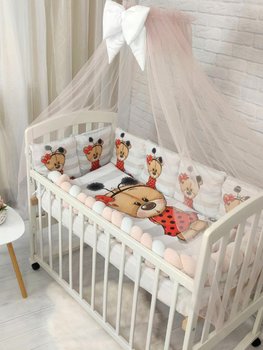 Дитячий постільний комплект для новонароджених з балдахіном Сонечко