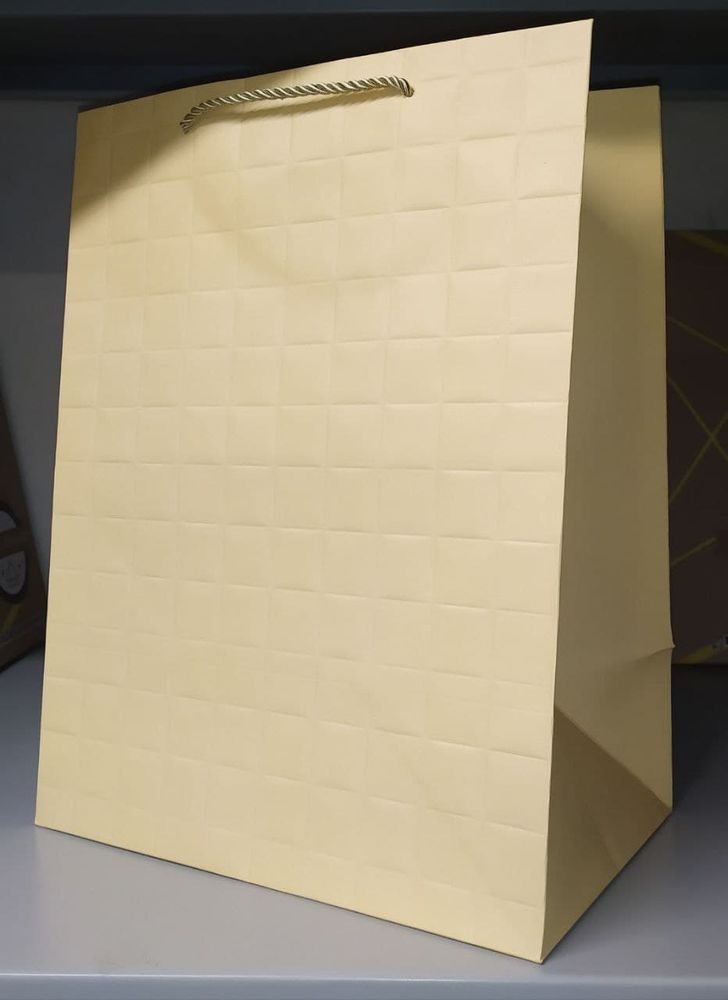 Однотонные бумажные пакеты с широким дном 40х30х13, Большие, Однотонные