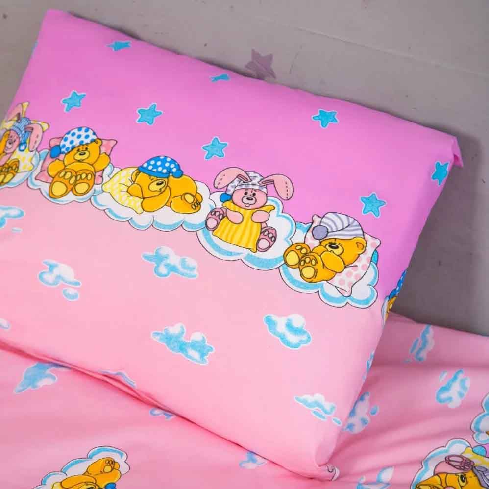Сменная постель для новорожденных Мишка розовый фото, цена, описание