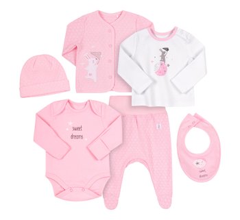 Комплект одягу для новонародженого в пологовий будинок Привіт Зайка рожевий, купити за найкращою ціною 898 грн