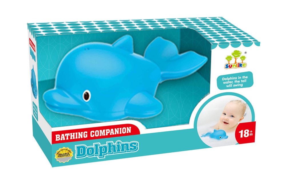 Фото, купити Іграшка для ванної дельфін плаває,працює від батарей, ціна 452 грн