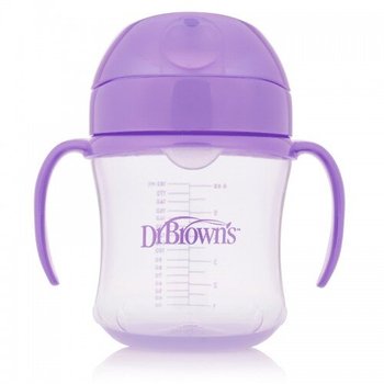 Купить Чашка-поильник с мягким носиком и ручками, 6+ месяцев, цвет фиолетовый, 180 мл