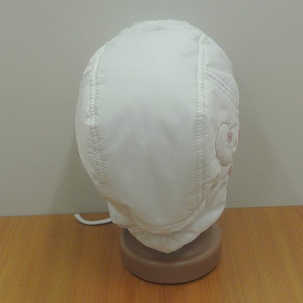 Детская утепленная шапка для девочки Белочка, обхват головы 48 см