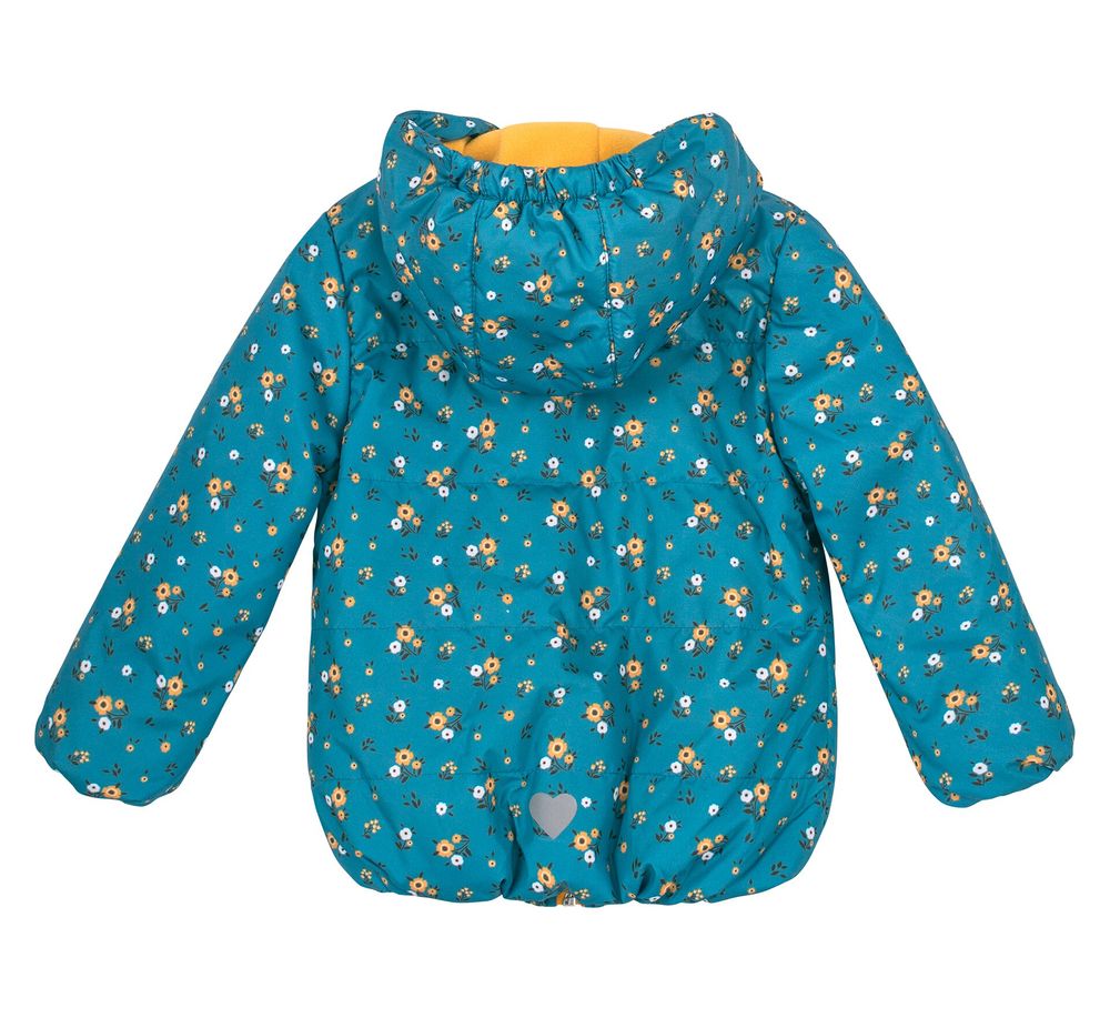 Детская демисезонная куртка для девочки КВІТОЧКА бирюзовая
