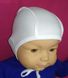 Молочна шапочка для новонароджених із тонкого 100 % бавовняного трикотажу кулір шп 2 молочна