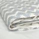 Сменный постельный комплект в кроватку для новорожденных голубой зигзаг, 90х110 см