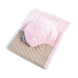 Хлопковый вязаный плед 70х90 для новорожденных Пэчворк розовый, Вязаное полотно