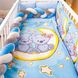 Постель для новорожденных Мишки на месяце в кроватку с бортиками КОСА + ПОДУШКИ, без балдахина