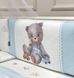 Комплект в детскую кроватку с бортиками Мишка голубой, без балдахина