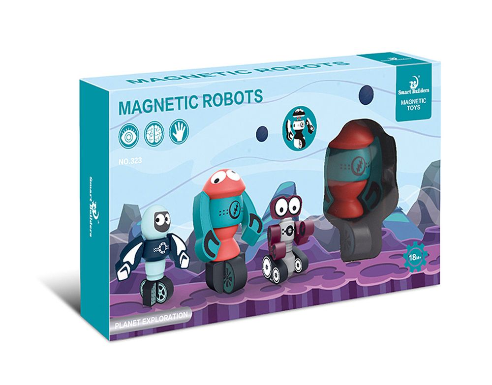 Фото, купити Конструктор магнітний робот, 21 дет, ціна 448 грн