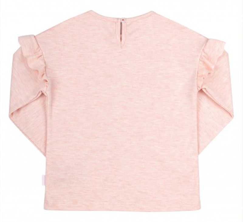 Джемпер - блузка Единорожка розовый меланж, 128, Интерлок