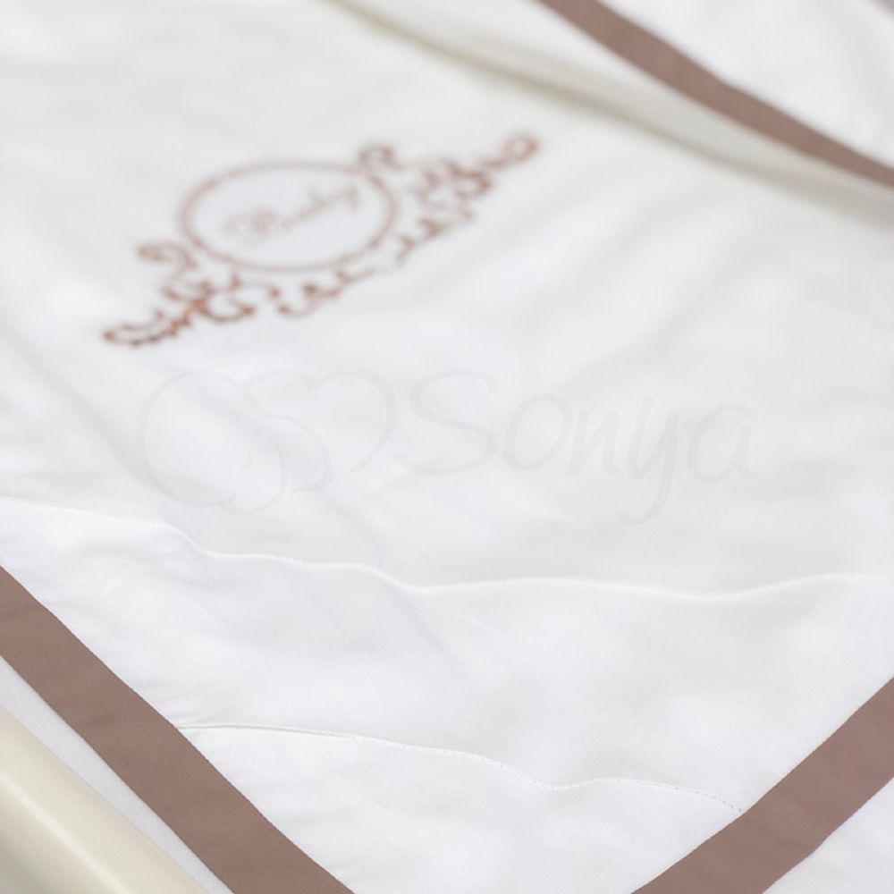 Сатиновое сменное постельное белье для новорожденных Belissimo chocolate фото, цена, описание