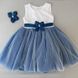 Нарядное платье + заколка Чарівниця для малышки синее