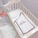 Сатиновый сменный комплект постельного белья в кроватку 120х60 для новорожденного Belissimo chocolate