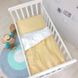 Змінний постільний комплект у ліжечко для новонароджених гірчичний, 90х110 см