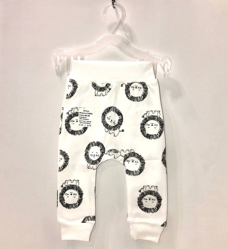 Комплект для новонароджених Левеня боді + штанці молочний інтерлок, 80, Інтерлок