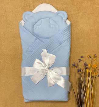 Купити мусліновий конверт - плед на виписку для новонародженого хлопчика