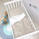 Змінний постільний комплект у ліжечко для новонароджених капучино, 90х110 см