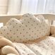 Спальный комплект в кроватку для новорожденных бежевое облачко, без балдахина