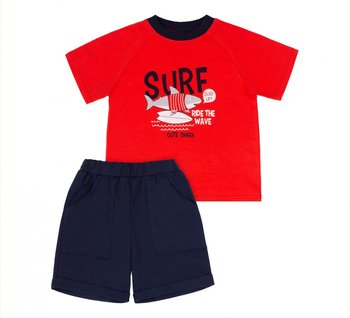 Костюм Surf cute футболка + шорти червоний с синім