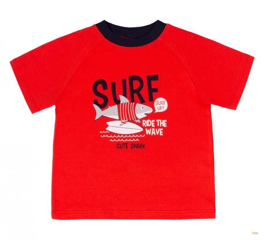 Костюм Surf cute футболка + шорты красный с синим